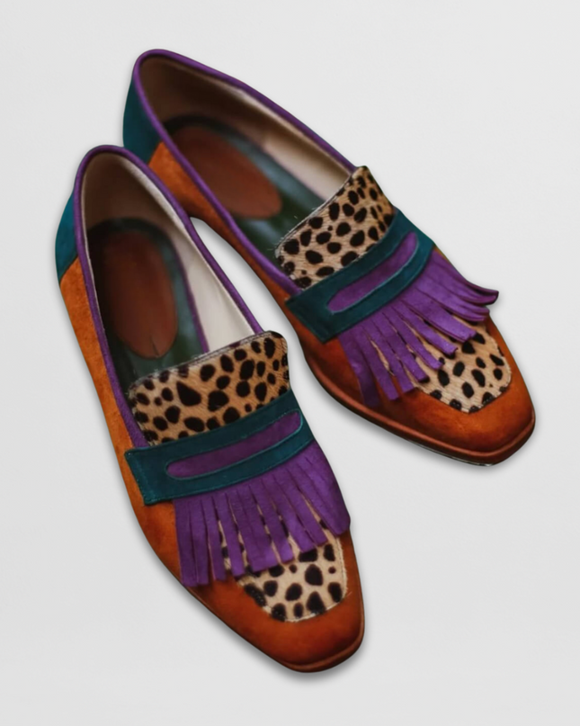 Loafers For Women | Patterned Fringe Detail