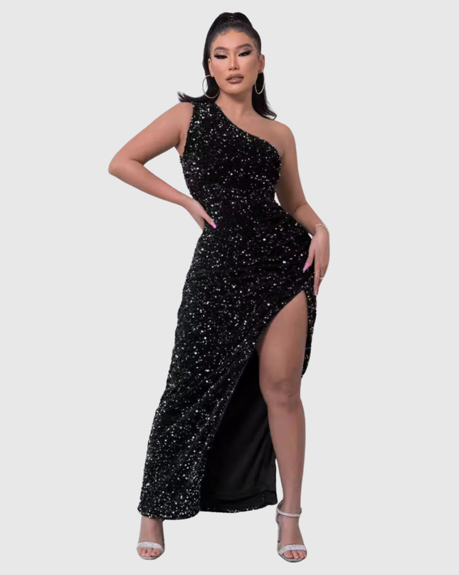 Lillian | Luxe One-Shoulder Evening Dress