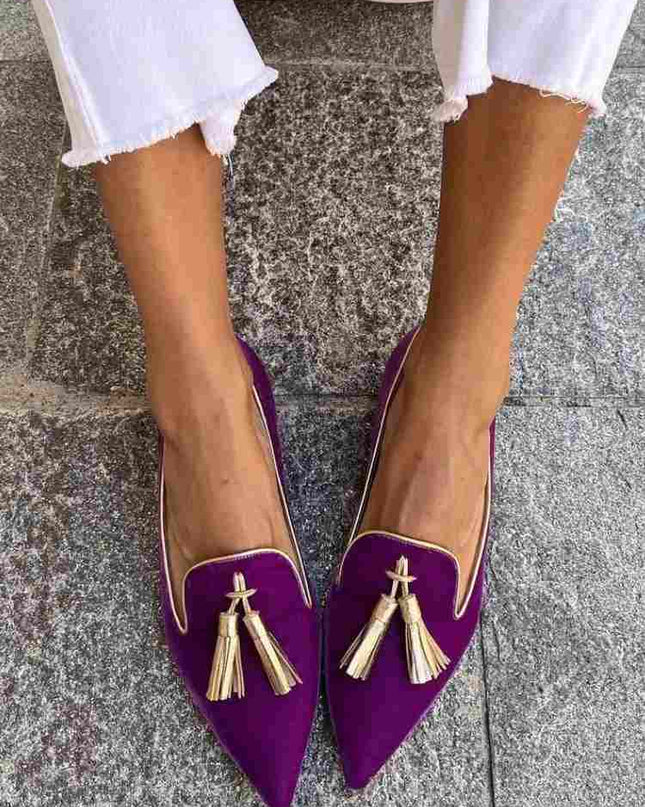 Loafers for Women | Tassel Detail Pointed Toe