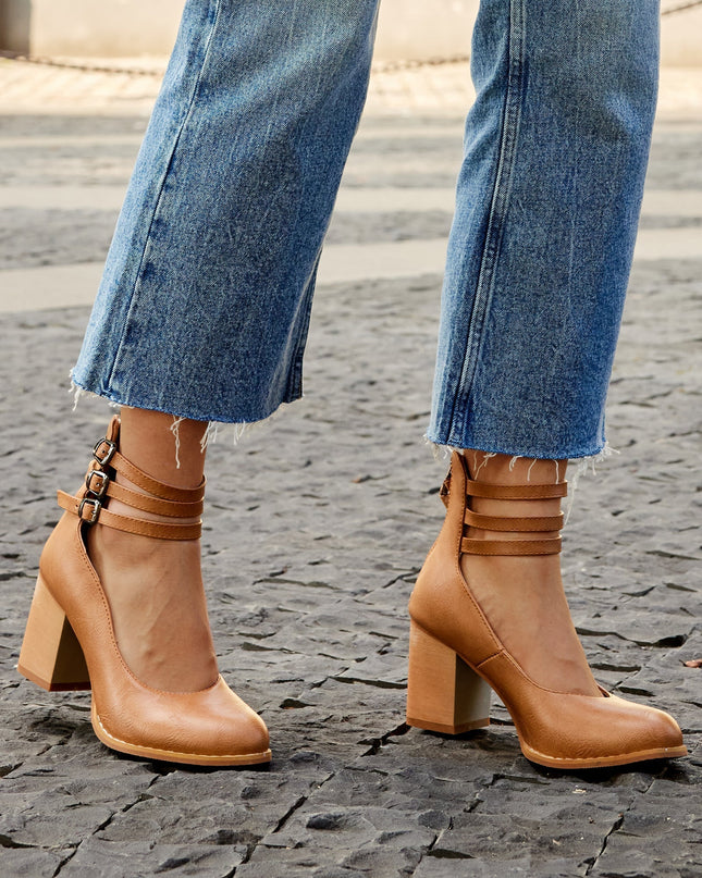Heels For Women | Ankle Strap Block Heel