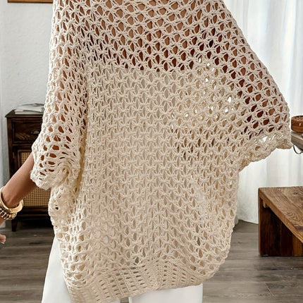 Women’s Cardigan | Open Knit Drape