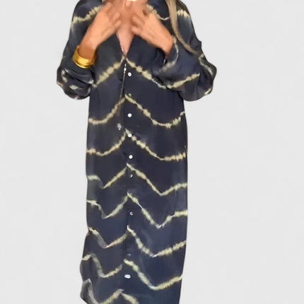 Amelie | Elegant Boho Striped Maxi Dress