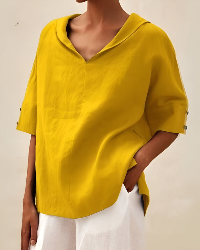 Women’s Blouse | Short Sleeve V Neck