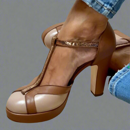 Heels For Women | T-Strap Platform Heel Design