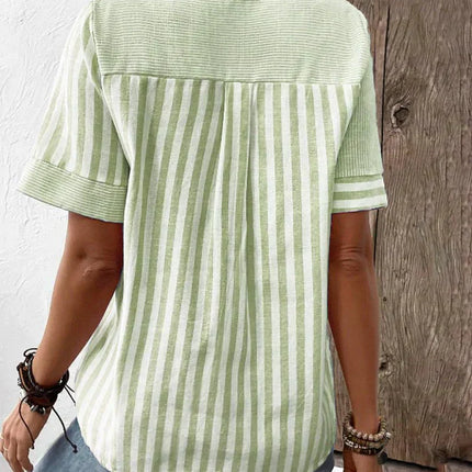 Women’s Blouse | Stripe Patchwork Design