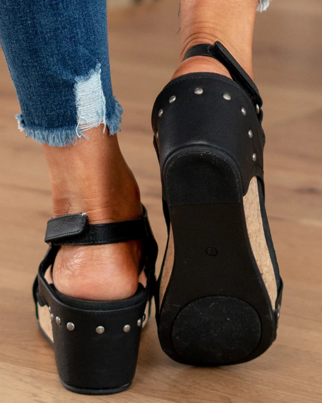 Sandals For Women | Open Toe Slingback With Wedge Heel