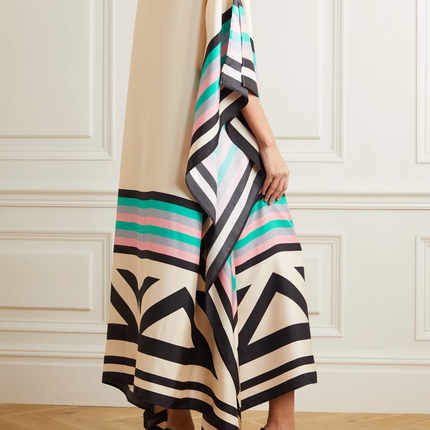 Valarie | Elegant Geometric Print Caftan