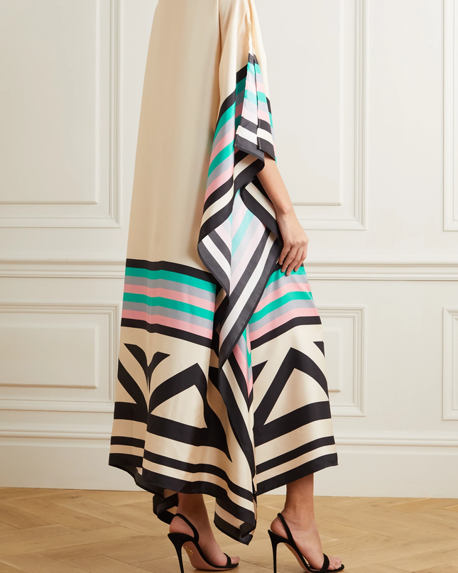Valarie | Elegant Geometric Print Caftan