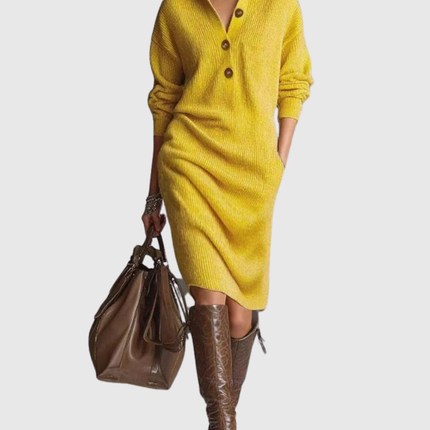 Arianell | Pure Wool Winter Knit Midi Dress