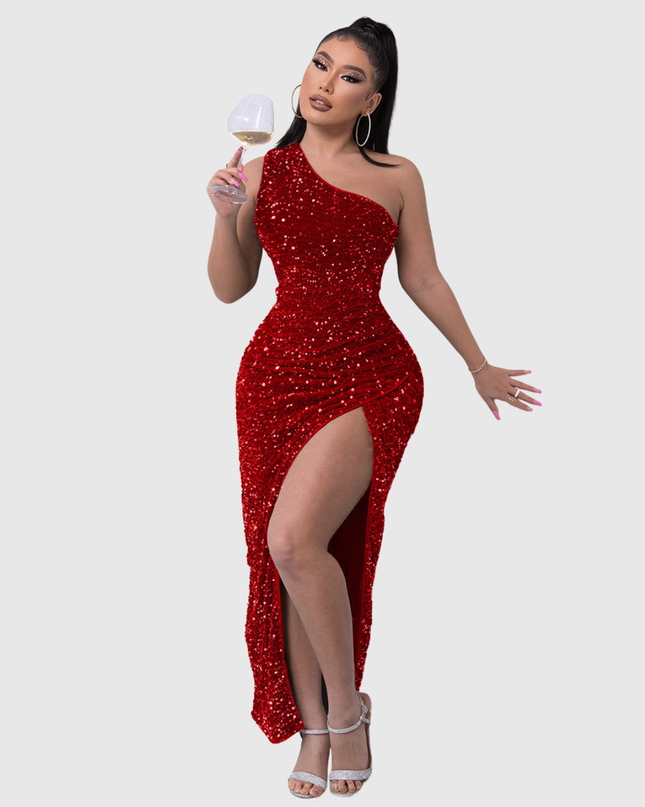 Lillian | Luxe One-Shoulder Evening Dress