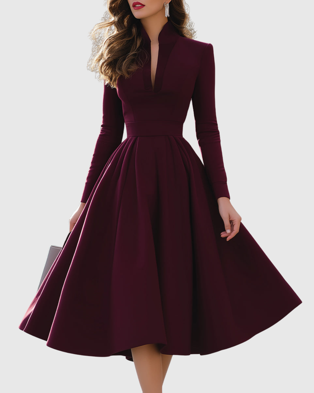 Avelina | V-Neck Midi Dress