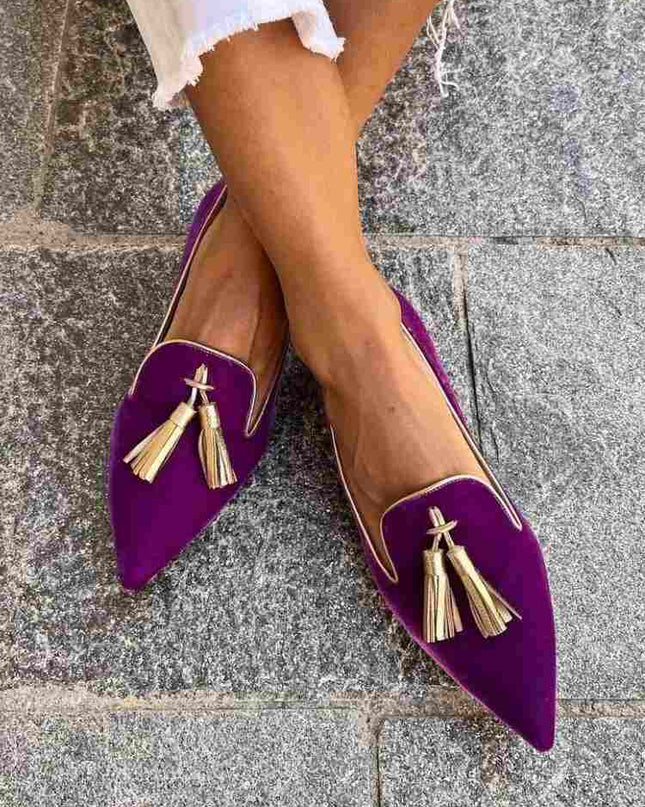 Loafers for Women | Tassel Detail Pointed Toe