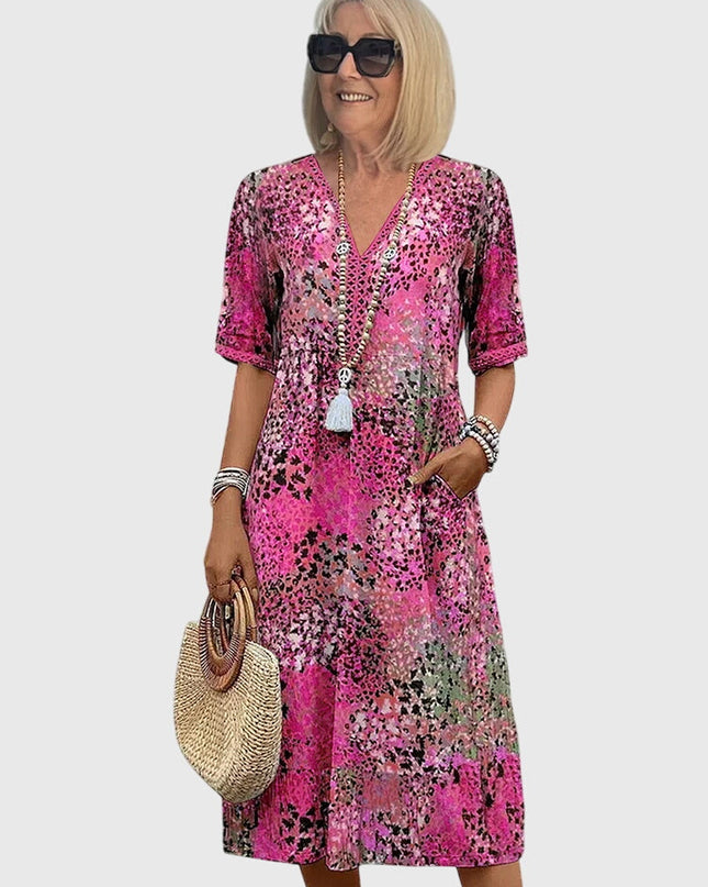 Bella | Elegant Floral Midi Dress