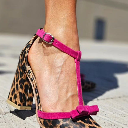 Heels For Women | T-Strap Bow Detail Style