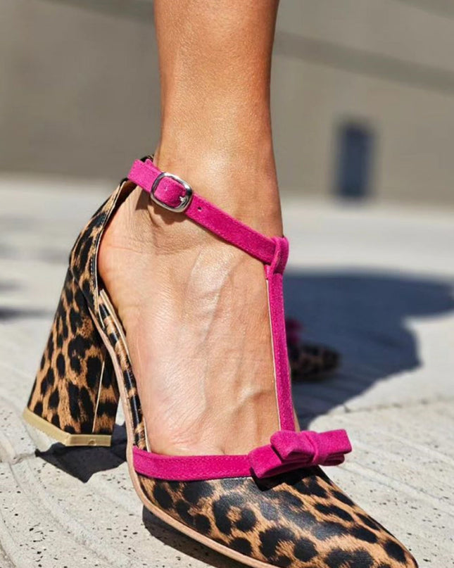 Heels For Women | T-Strap Bow Detail Style
