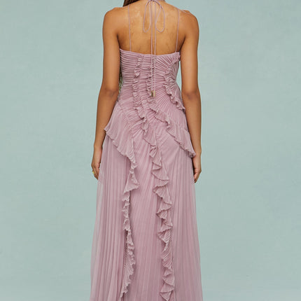 Women’s Dress | Halter Neck Pleated Maxi
