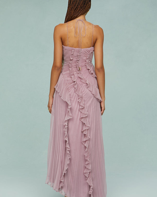 Women’s Dress | Halter Neck Pleated Maxi