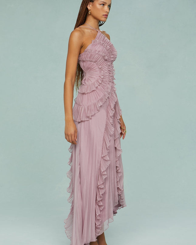 Women’s Dress | Halter Neck Pleated Maxi