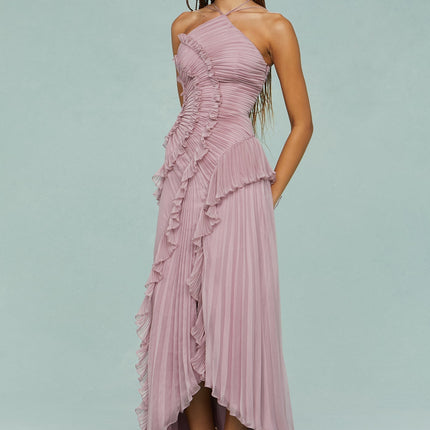 Women’s Dress | Halter Neck Pleated Maxi