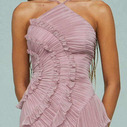 Women’s Dress | Halter Neck Pleated Maxi