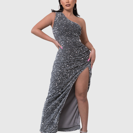 Lillian | Luxe One-Shoulder Evening Dress