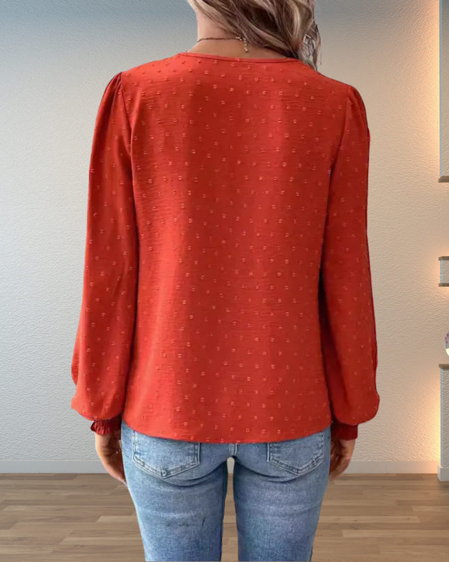 Women’s Blouse | V-Neck with Guipure Lace