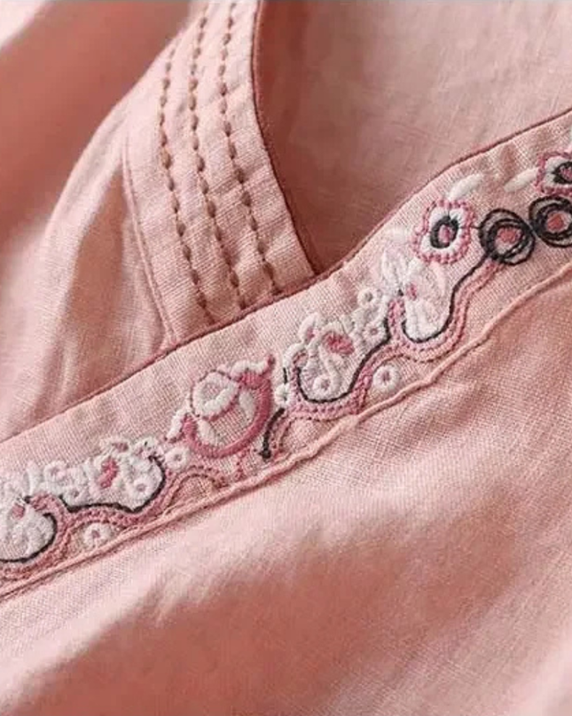 Women’s Blouse | Embroidered Wrap Detail
