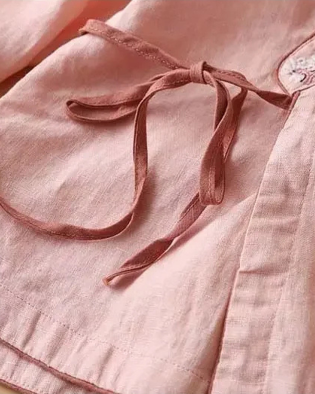 Women’s Blouse | Embroidered Wrap Detail
