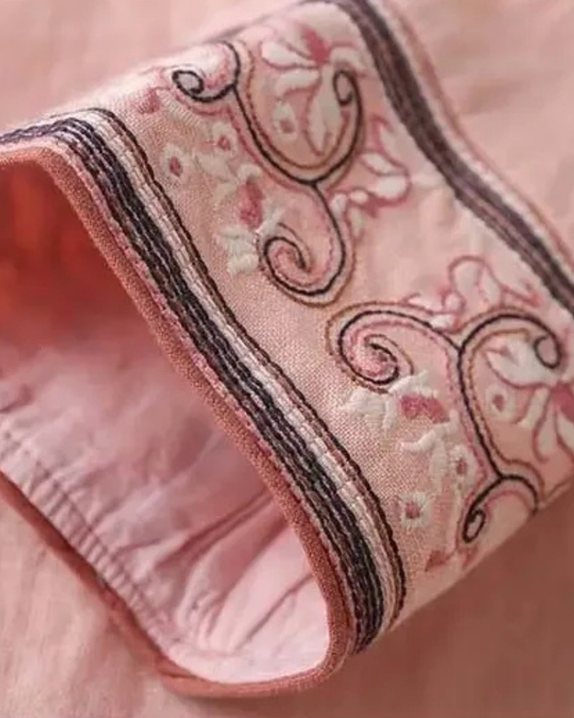 Women’s Blouse | Embroidered Wrap Detail