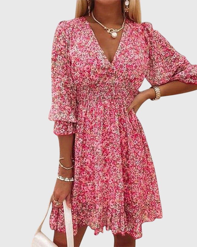 Elisa | Floral Puff Sleeve Dress