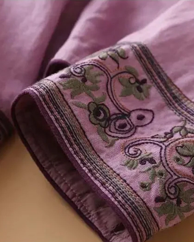 Women’s Blouse | Embroidered Wrap Detail