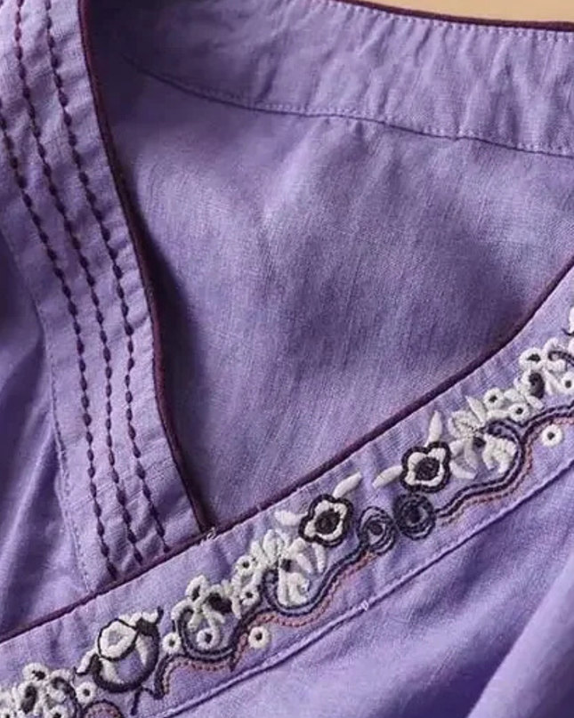 Women’s Blouse | Embroidered Wrap Detail
