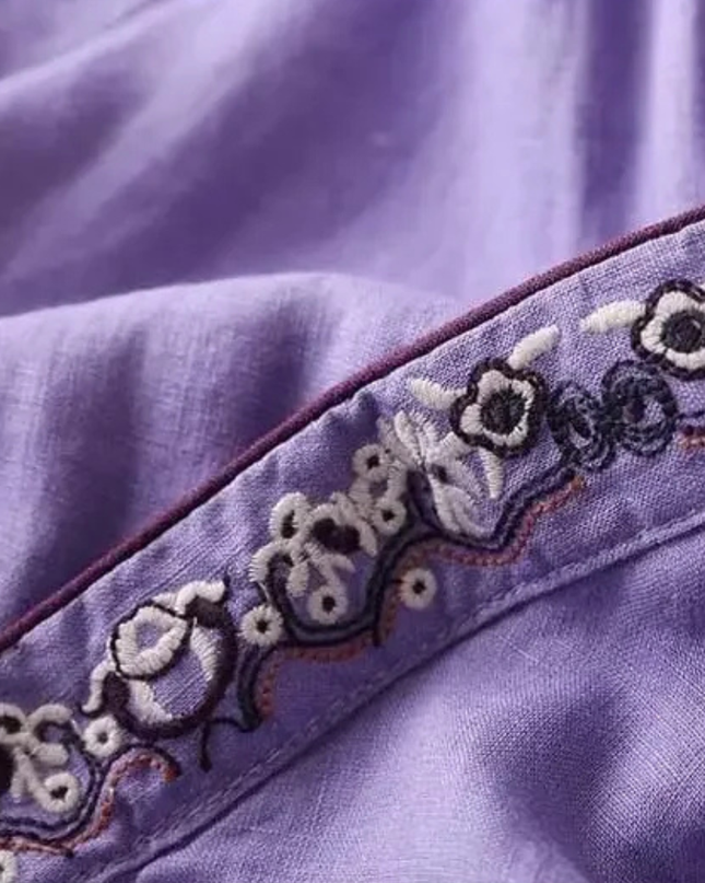 Women’s Blouse | Embroidered Wrap Detail