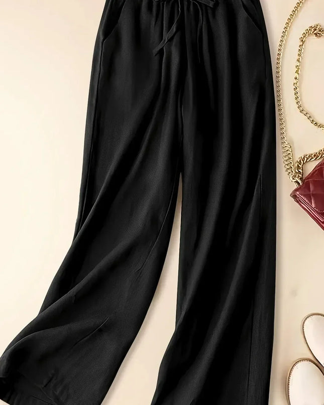 Women's Pants | Wide Leg Drawstring Waist