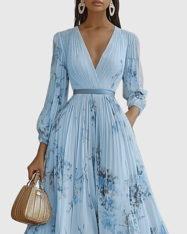 Rowella | Elegant Pleated Maxi Dress