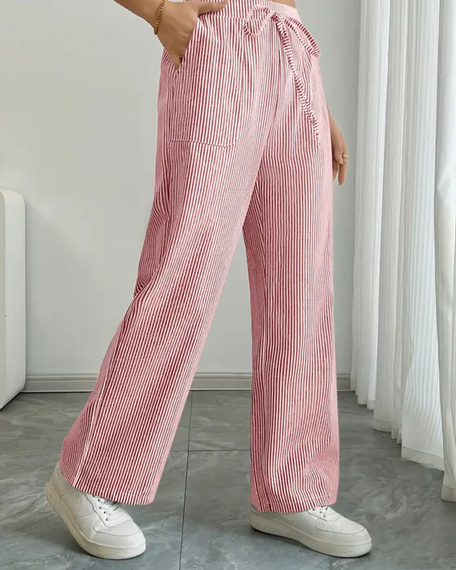 Women’s Pants | Striped With Pockets