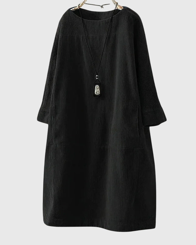 Grace | Relaxed Corduroy Midi Dress