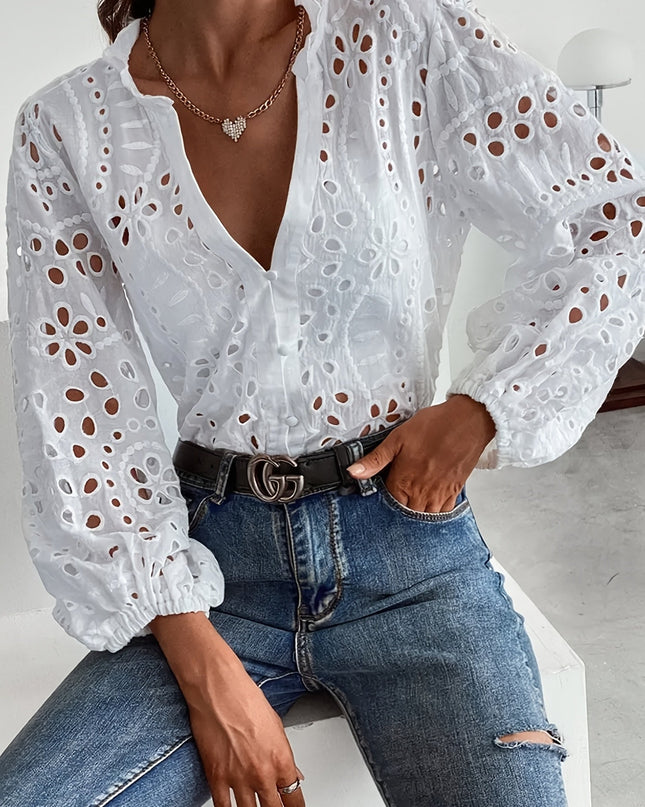 Women’s Blouse | Embroidered Long Sleeve