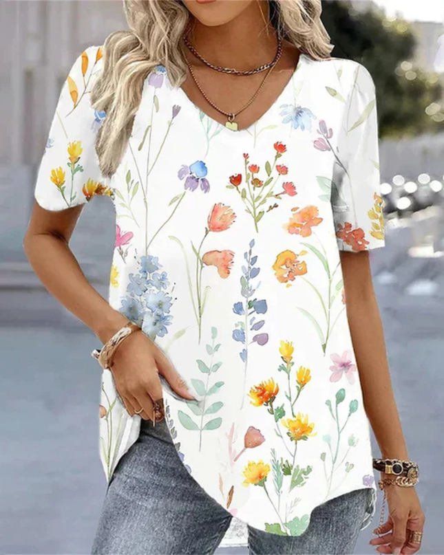 Women’s T-Shirt | V-Neck Printed Design
