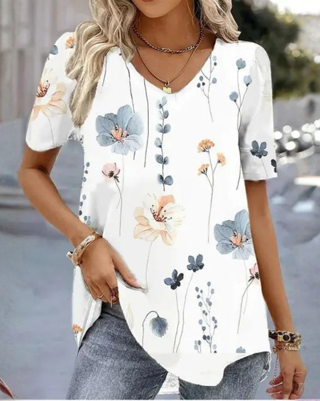 Women’s T-Shirt | V-Neck Printed Design
