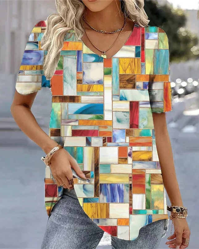 Women’s T-Shirt | V-Neck Printed Design