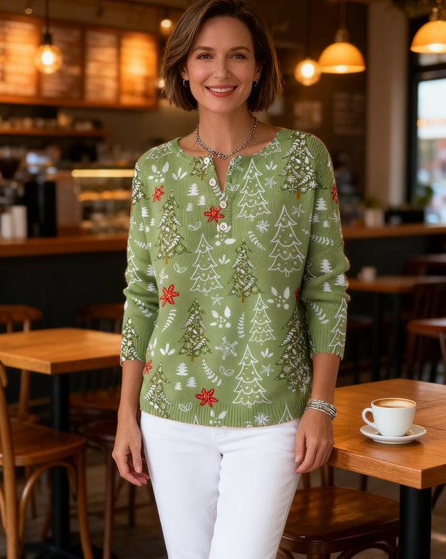 Women's Blouse | Holiday Print