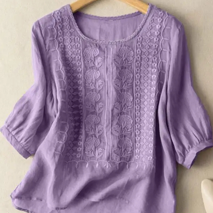 Women’s Blouse | Relaxed Fit with Embroidered Design
