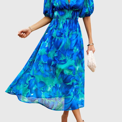 Merlin | Flattering Floral Midi Dress