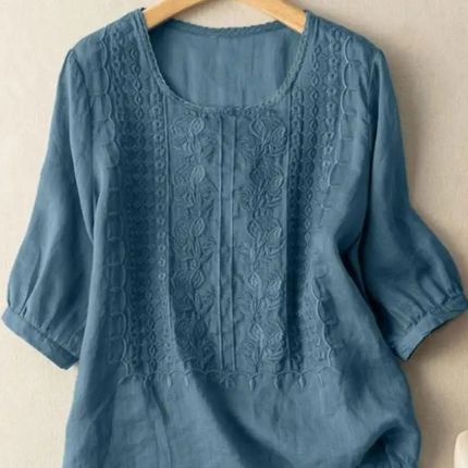 Women’s Blouse | Relaxed Fit with Embroidered Design