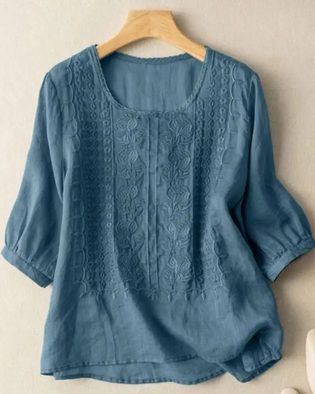 Women’s Blouse | Relaxed Fit with Embroidered Design