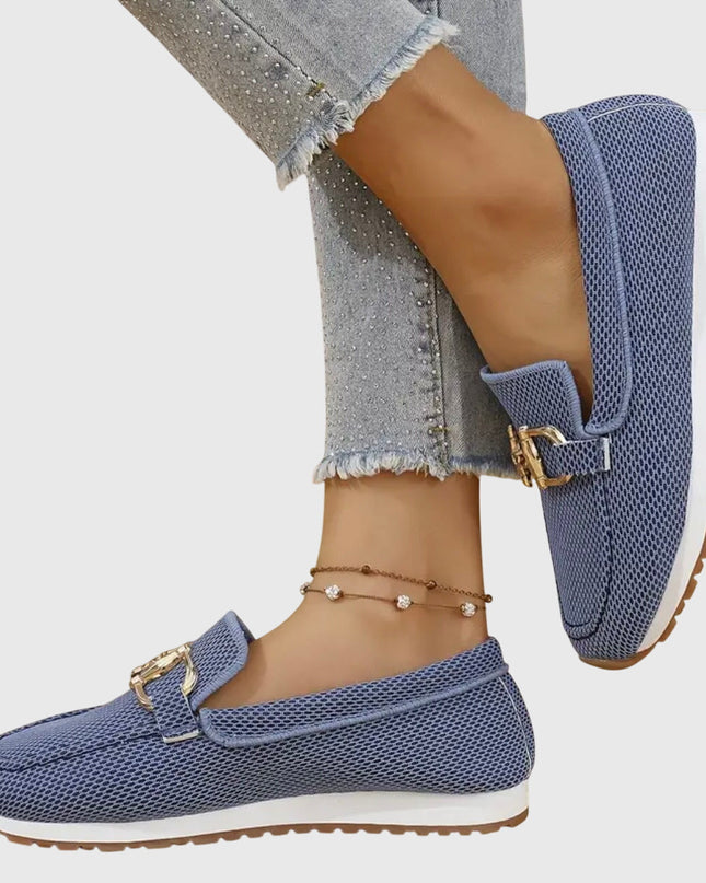 Loafers For Women | Decorative Hardware Closed Toe