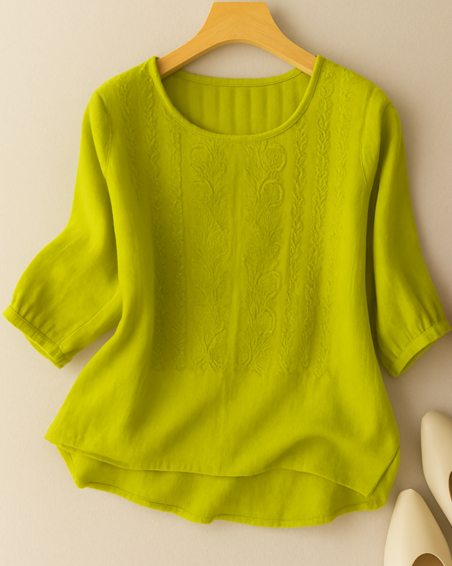 Women’s Blouse | Relaxed Fit with Embroidered Design