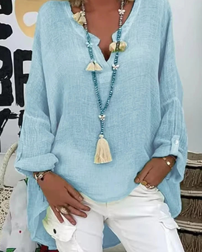 Women’s Blouse | Oversized with V-Neck