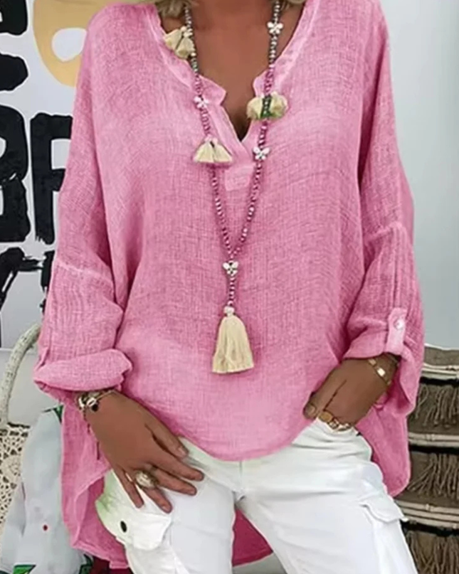 Women’s Blouse | Oversized with V-Neck
